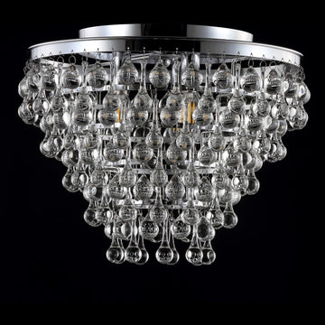 Toronto 16" Metal/Crystal LED Flush Mount - JONATHAN Y